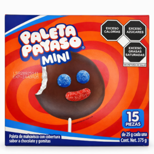 PALETA PAYASO MINI 15PZ 375GR