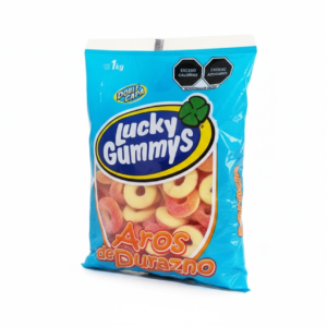 LUCKY GUMMYS AROS DE DURAZNO 1KG