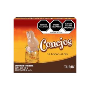TURIN CONEJOS CHOCOLATE CON LECHE  20PZ 400GR